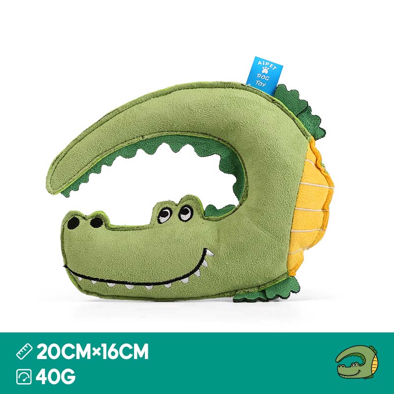 Suede Dog TUG Toy——Crocodile