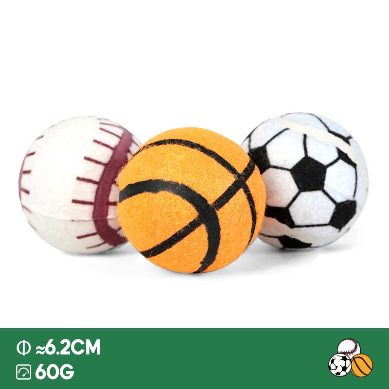 Sports Ball Dog Toy 3 Pack