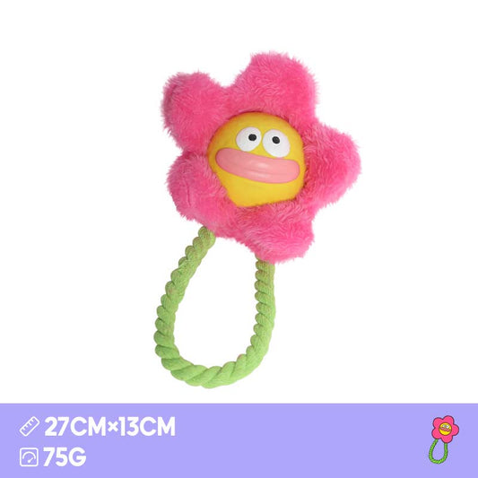 Flower Face Pull Dog Toy